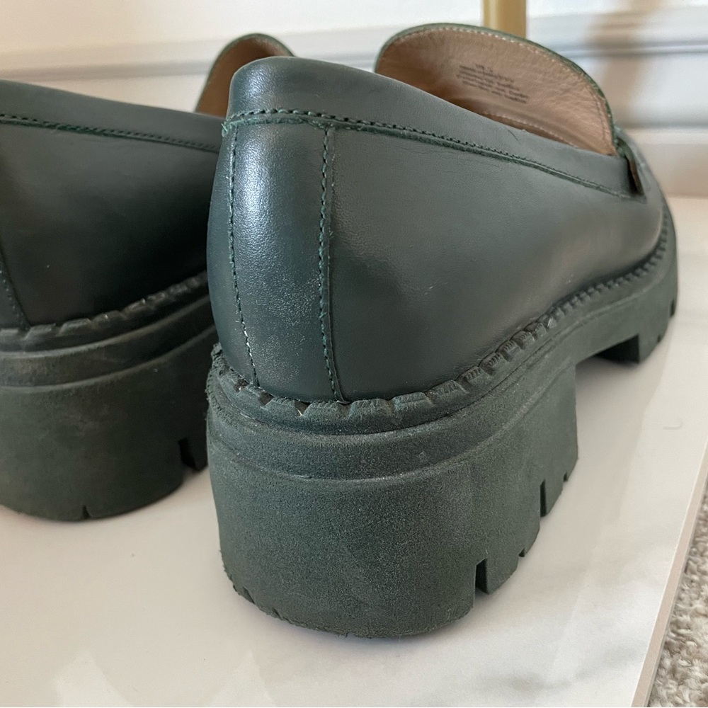 Free People Lyra Lug Sole Green Loafers Size 39.5/9.5 - Picture 3 of 11